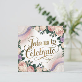 Bloemen Verjaardagsuitnodiging Kaart