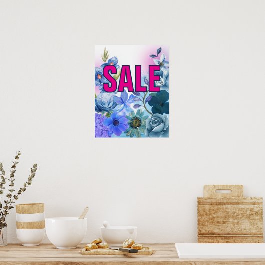 Bloemen Verkoop Teken, Winkel Poster (Keuken)