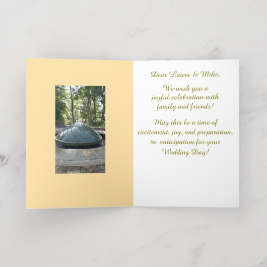 Bloemen, Verloving Folie Wenskaart (Binnenlaag)