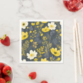 bloemen verouderd hout effect servet (Insitu)