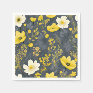 bloemen verouderd hout effect servet
