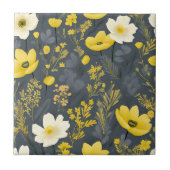  bloemen verouderd hout effect tegeltje (Voorkant)