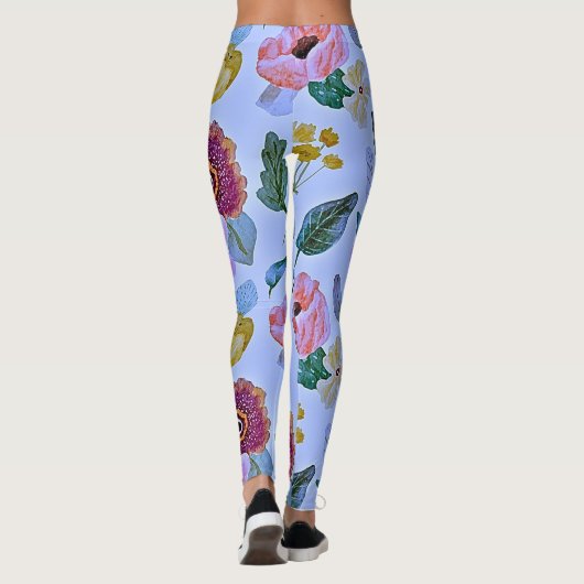 Bloemen verpakt in de tuin! leggings (Achterkant)