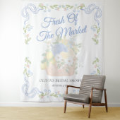 Bloemen vers uit de markt Vrijgezellenfeest achter Wandkleed (In situ)