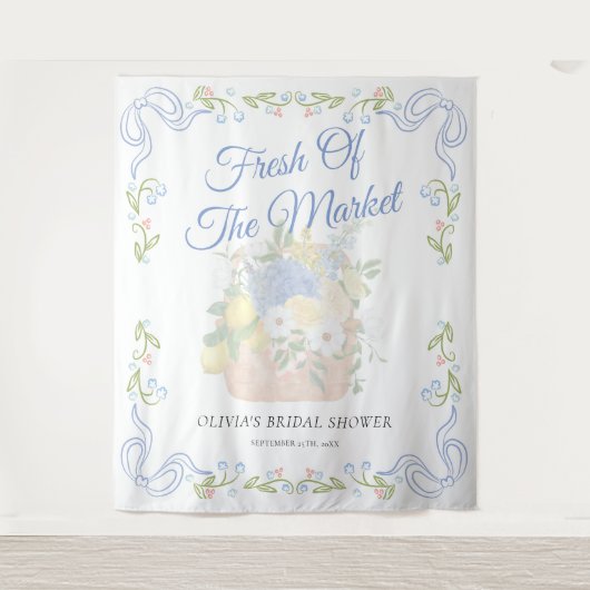 Bloemen vers uit de markt Vrijgezellenfeest achter Wandkleed (Voorkant)