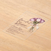 Bloemen vers uit de markt Vrijgezellenfeest Acryl Uitnodigingen (Laagn)