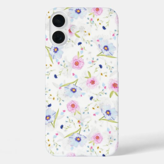 Bloemen Verse Ontwerp iPhone Case (Achterkant)