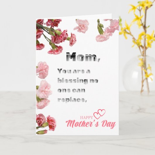 Bloemen Versierde Mam is een Zegen Vakantie Kaart (Gele Bloem)