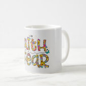 Bloemen versieren achtergrond geloof over angst ci koffiemok (Voorkant rechts)