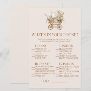 Bloemen vervoer in uw telefoon Baby shower spel