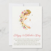 Bloemen verwachten moeder gelukkige 1e Moederdag Feestdagenkaart (Voorkant)