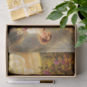bloemen verzamelen, mooie dame van Albert Lynch Tissuepapier (Geschenk)