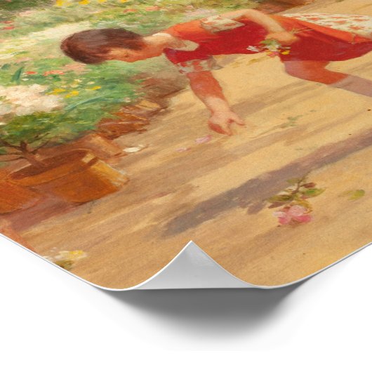 Bloemen verzamelen | Victor Gabriel Gilbert Poster (Hoek)