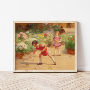 Bloemen verzamelen   Victor Gabriel Gilbert Poster