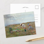 Bloemen verzamelen | William Merritt Chase Briefkaart<br><div class="desc">Verzamelen van bloemen, Shinnecock, Long Island (1897) | William Merritt Chase's Gathering Flowers, Shinnecock, Long Island legt een sereen moment vast van jonge meisjes die bloemen verzamelen in een kleine tuin. Tegen de achtergrond van het landschap van Shinnecock wordt het schilderij weergegeven in zachte, impressionistische penseelstreken die een gevoel van...</div>