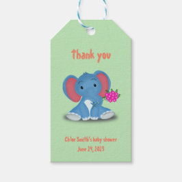 Bloemen verzenden door schattig olifant cadeau lab cadeaulabel