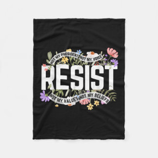 Bloemen verzetten zich niet tegen mijn President t Fleece Deken