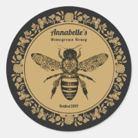 Bloemen Victoriaans Bee Honey Label