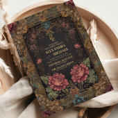 Bloemen Victoriaans Gotische bruiloft Kaart