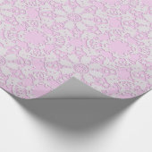 Bloemen Victoriaans kant. Cadeaupapier (Hoek)