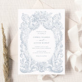  Bloemen Victoriaans Ornament Lijst Bruiloft Kaart