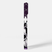 Bloemen Victoriaans Paarse Zwart Zilver Case-Mate iPhone Case (Achterkant / Rechts)