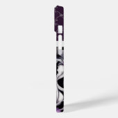 Bloemen Victoriaans Paarse Zwart Zilver Case-Mate iPhone Case (Achterkant / Links)