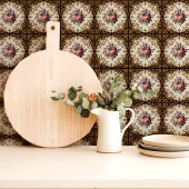  Bloemen Victoriaans Roos Damask Brown Gold Tegeltje