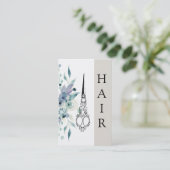 *~* Bloemen  Victoriaans Schaar HAAR SYLIST Visitekaartje (Staand voorkant)