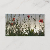 Bloemen - Vier rode papavers Visitekaartje (Achterkant)