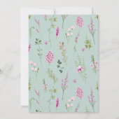 Bloemen viering van het leven Memorial begrafenis Kaart (Achterkant)