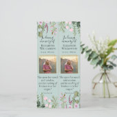 Bloemen Viering van Leven Foto Citaat Boeklegger Kaart (Staand voorkant)