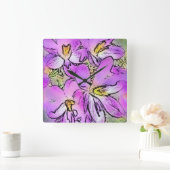 BLOEMEN VIERKANTE KLOK (Huis)