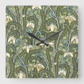  bloemen vierkante klok (Voorkant)