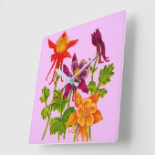 bloemen vierkante klok (Hoek)