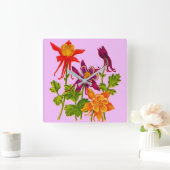 bloemen vierkante klok (Huis)