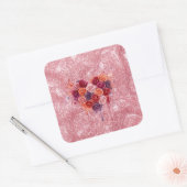 Bloemen Vierkante Sticker (Envelop)