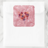 Bloemen Vierkante Sticker (Tas)