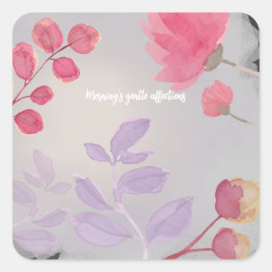 Bloemen Vierkante Sticker
