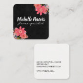 Bloemen Vierkante Visitekaartje (Voorkant / Achterkant)
