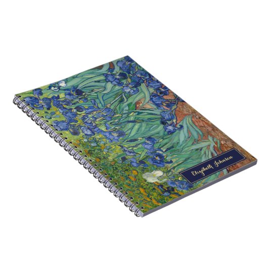 Bloemen Vincent van Gogh  Kunst Gouden Monogram Notitieboek (Rechterzijde)