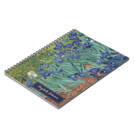 Bloemen Vincent van Gogh  Kunst Gouden Monogram Notitieboek (Linkerzijde)
