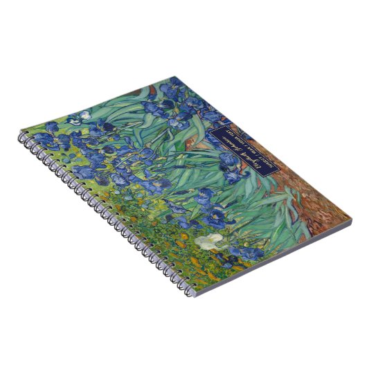 Bloemen Vincent van Gogh  Kunst Gouden Monogram Notitieboek (Rechterzijde)