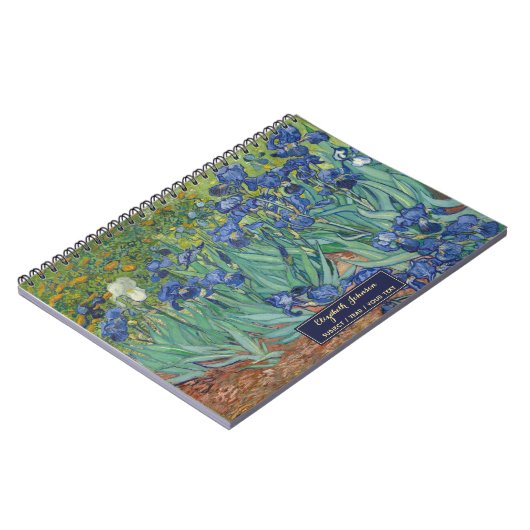 Bloemen Vincent van Gogh  Kunst Gouden Monogram Notitieboek (Linkerzijde)