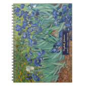 Bloemen Vincent van Gogh  Kunst Gouden Monogram Notitieboek (Voorkant)