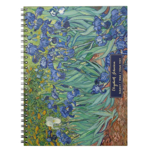 Bloemen Vincent van Gogh Kunst Gouden Monogram Notitieboek (Voorkant)
