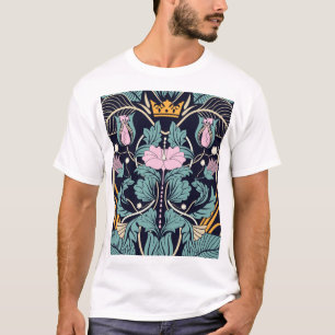 Bloemen vintage, art nouveau, naadloos behang. t-shirt