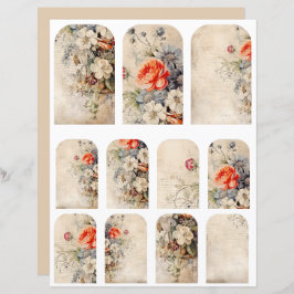 Bloemen Vintage Collage 1b 4 van 4