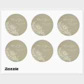 Bloemen Vintage Dank u bruiloft gunst Labels (Vel)