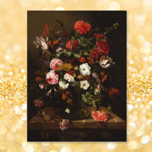 Bloemen Vintage Fijne Kunst Olie Schildering Geper Briefkaart